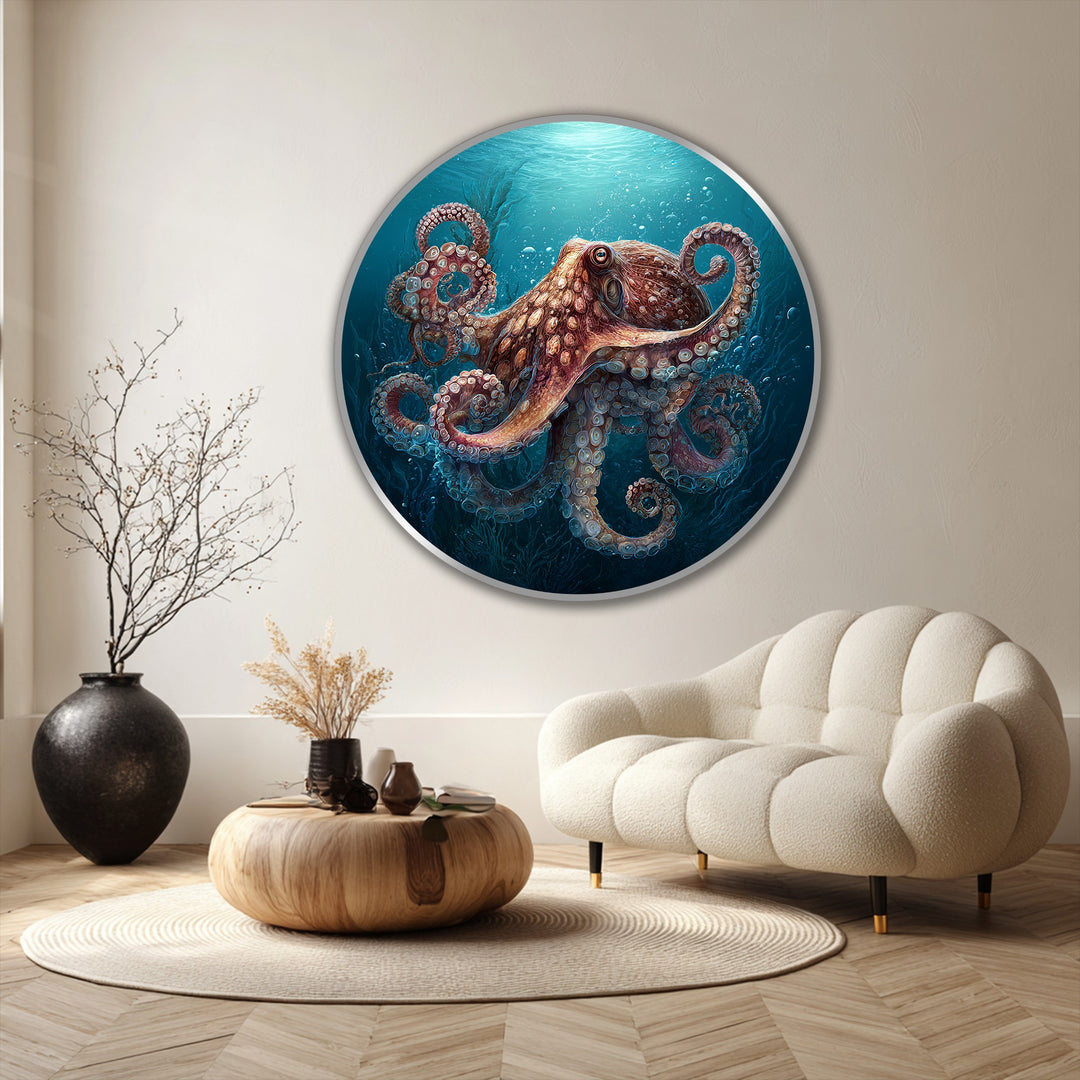 deep ocean round wall art