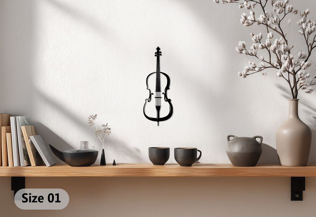 Violin Metal Wall Art – Decorative Musical Instrument