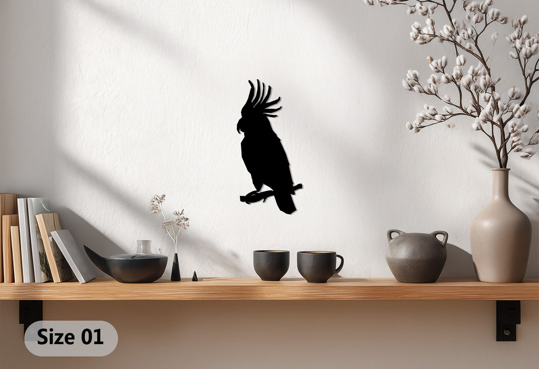 Parrot Metal Wall Art – Exotic Bird Silhouette Décor