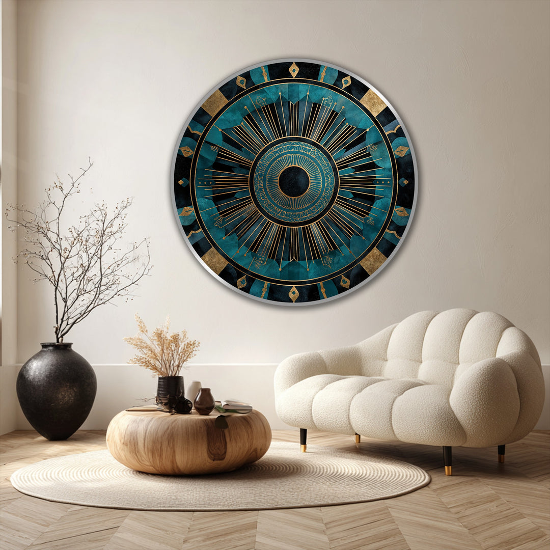 gold accented mandala painting