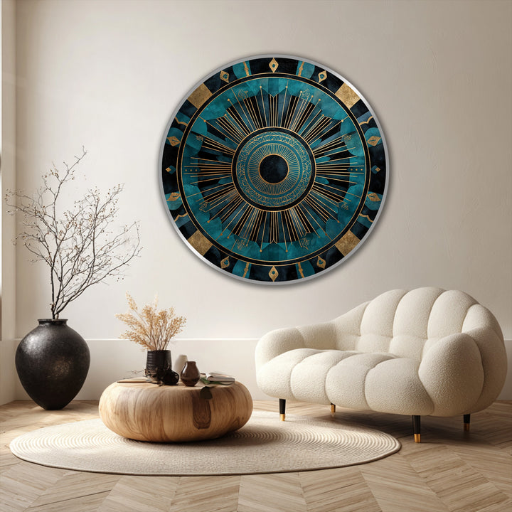 gold accented mandala painting