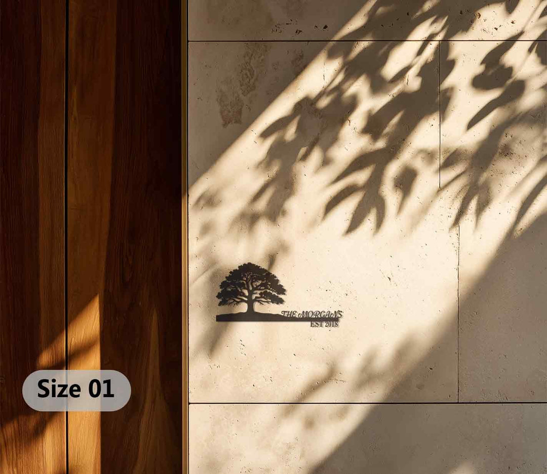 Custom metal tree of life family wall decor