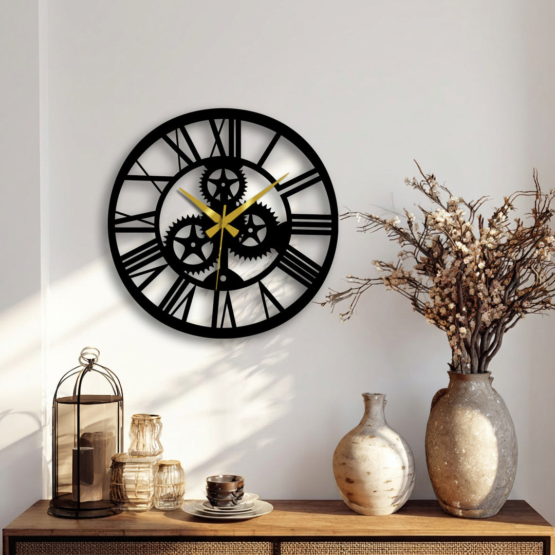 contemporary industrial wall clock