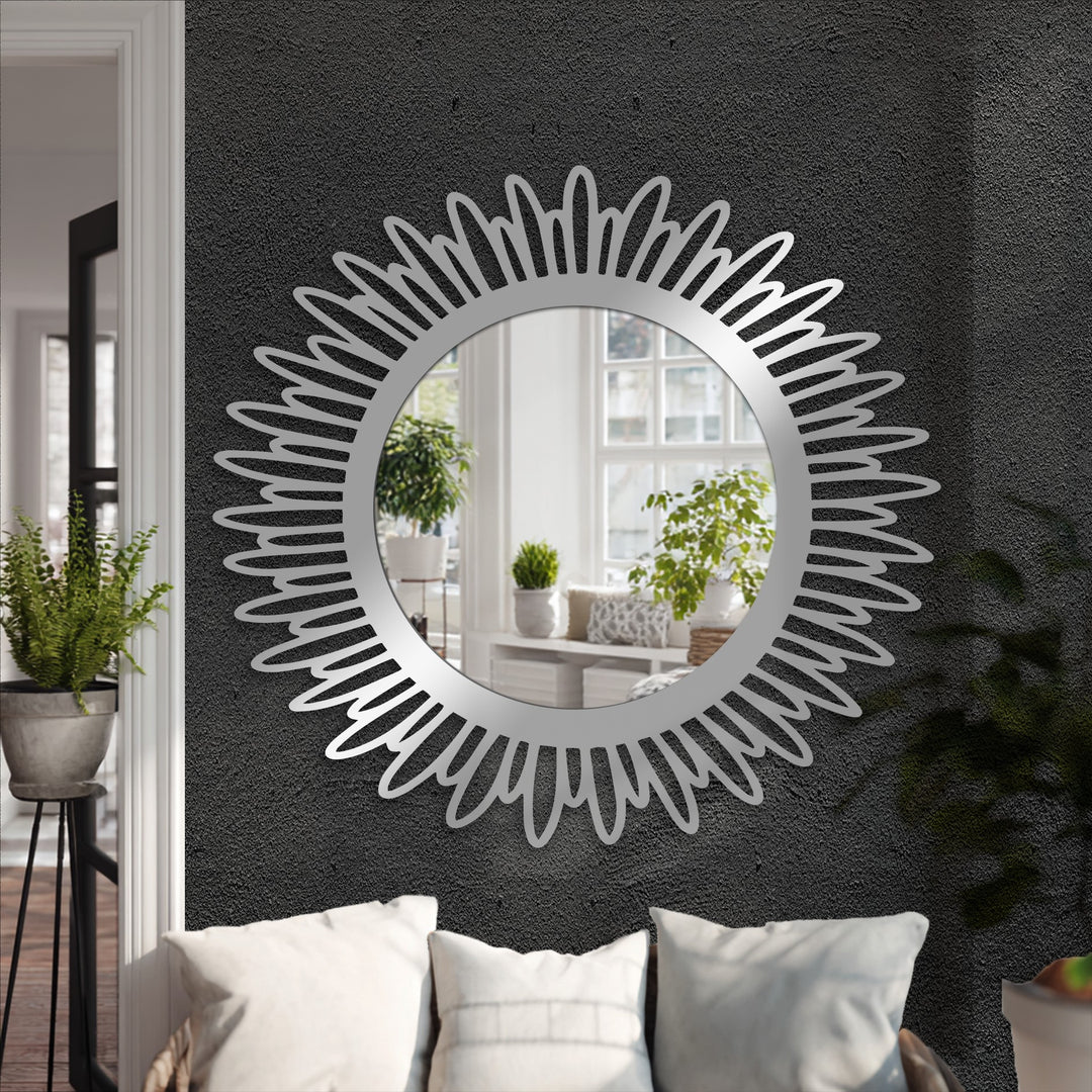 Elegant dark frame wall mirror decor