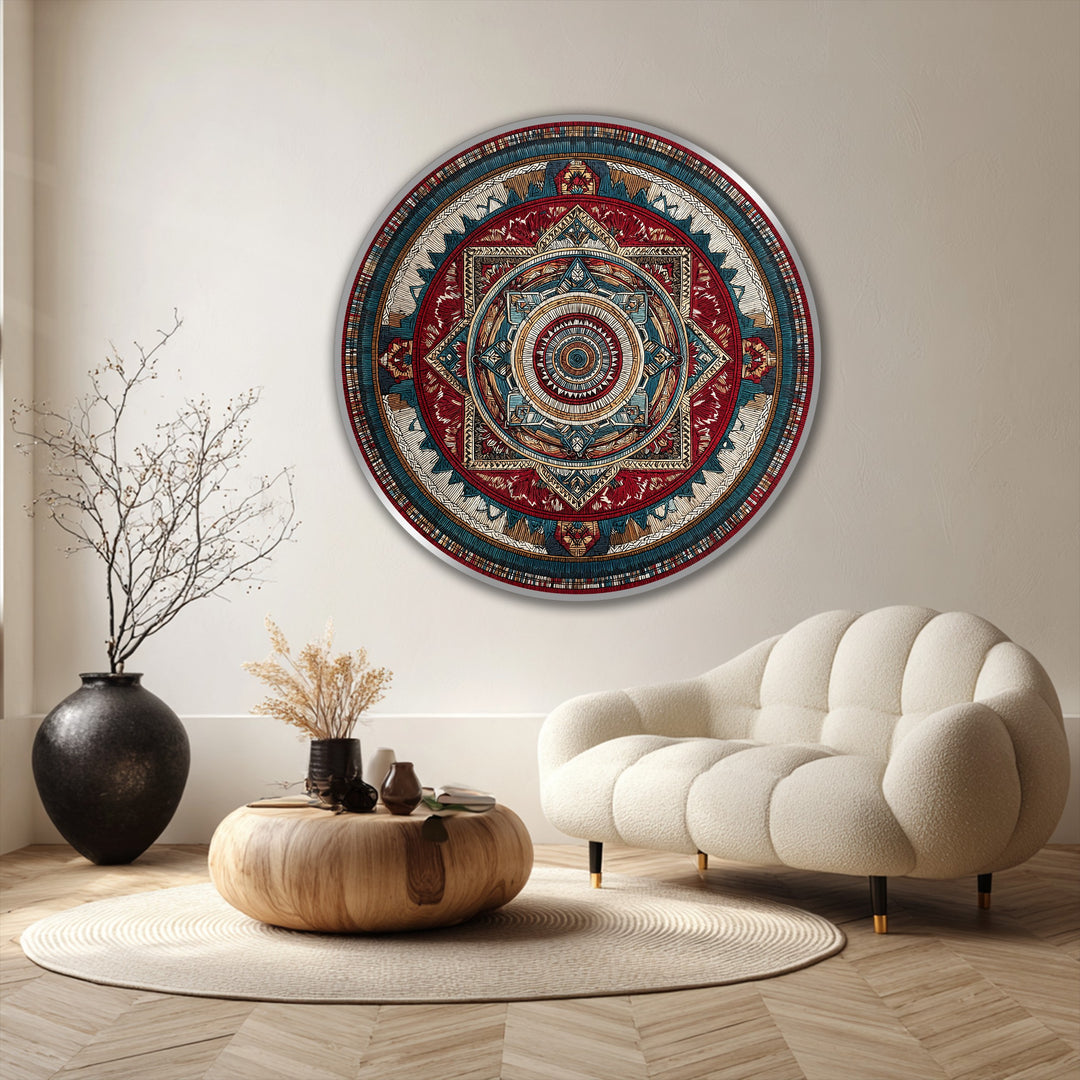 abstract geometric mandala painting