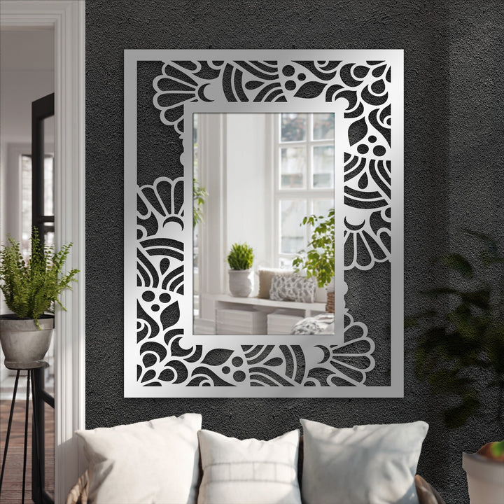 modern flower pattern mirror