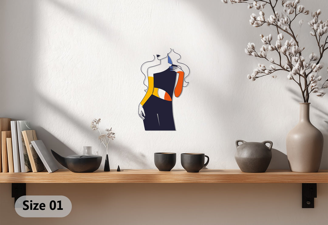 Abstract Fashion Woman Metal Wall Art – Modern Minimal Decor