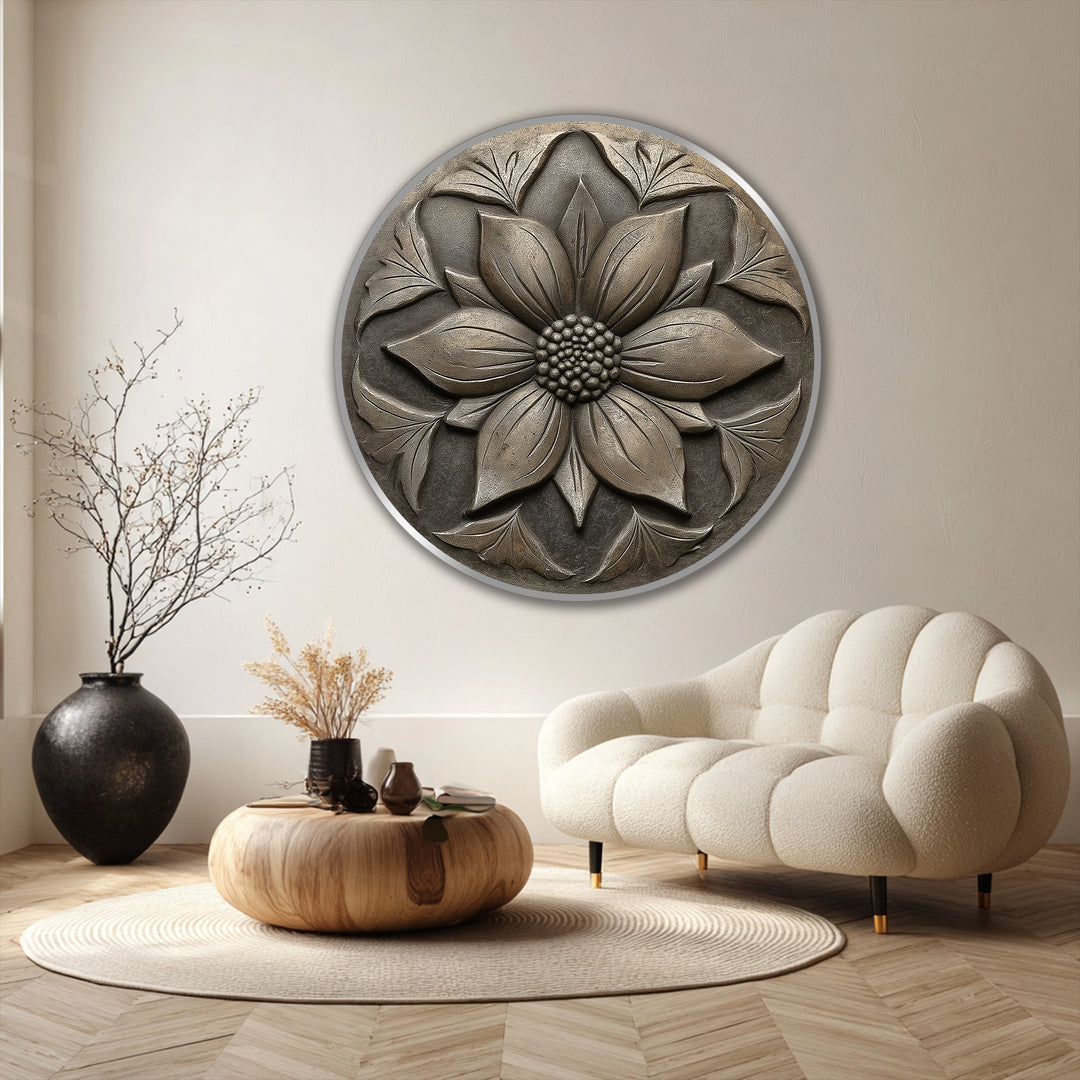 vintage style flower oil painting