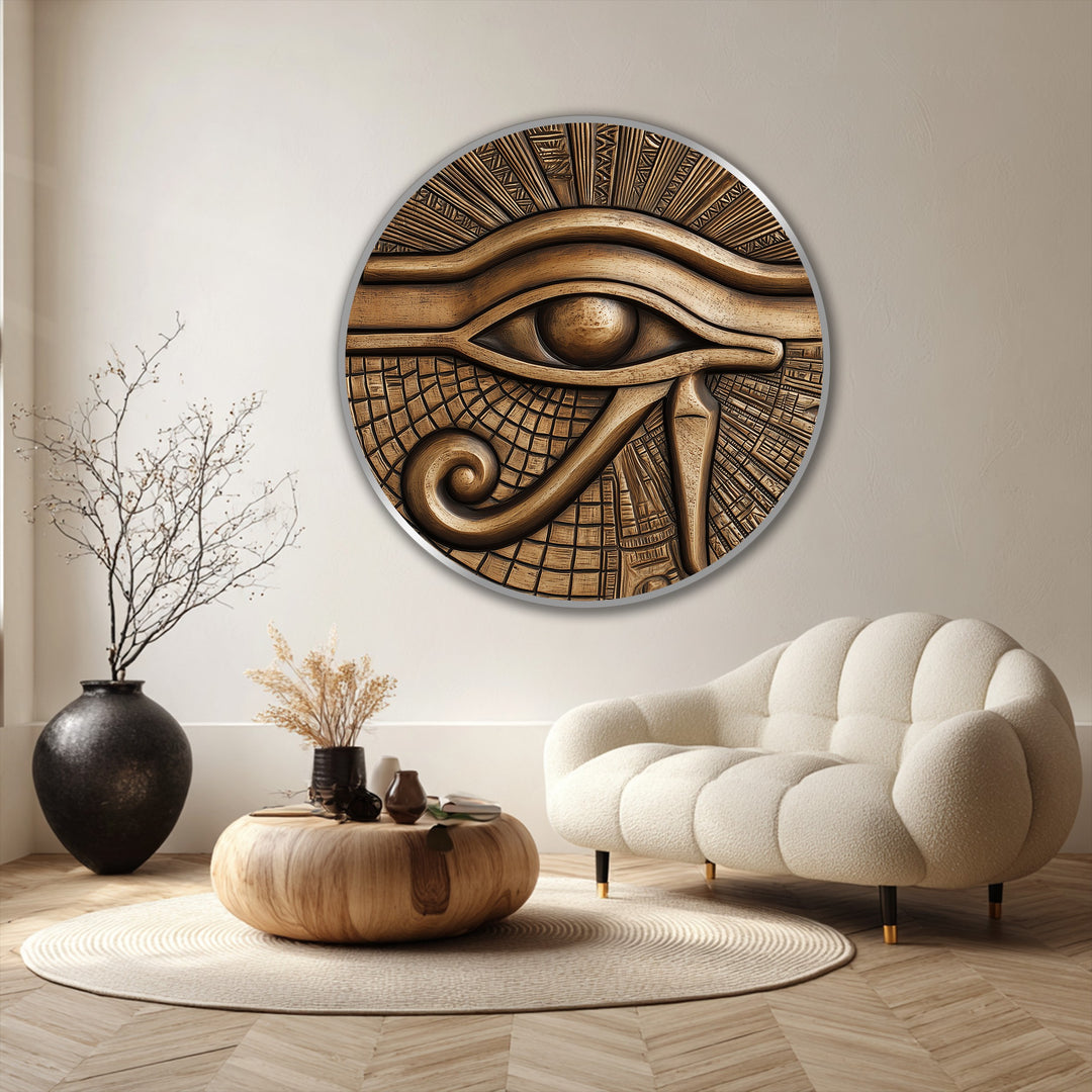 eye motif oil painting