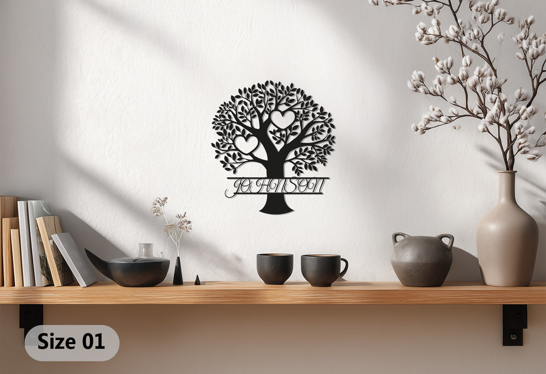 Personalized Family Tree – Custom Metal Wall Art