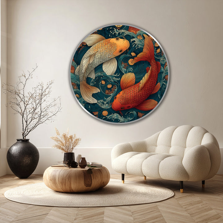 koi fish yin yang painting