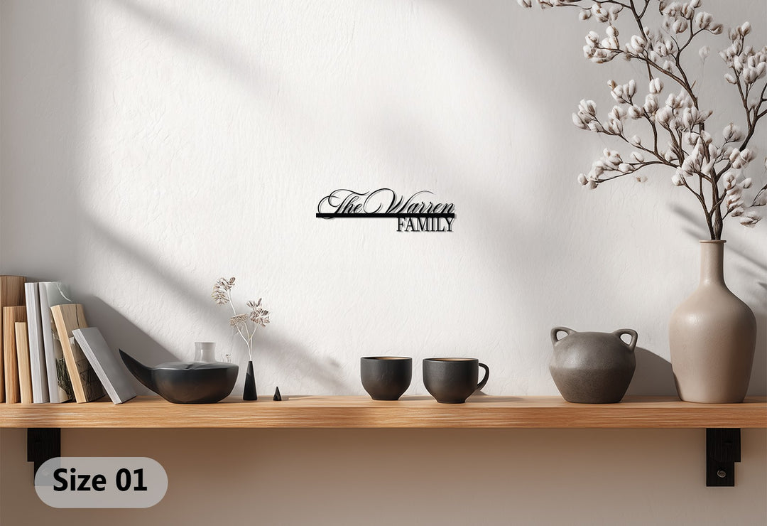 The Nielsen Family Metal Wall Sign – Personalized Elegant Home Decor