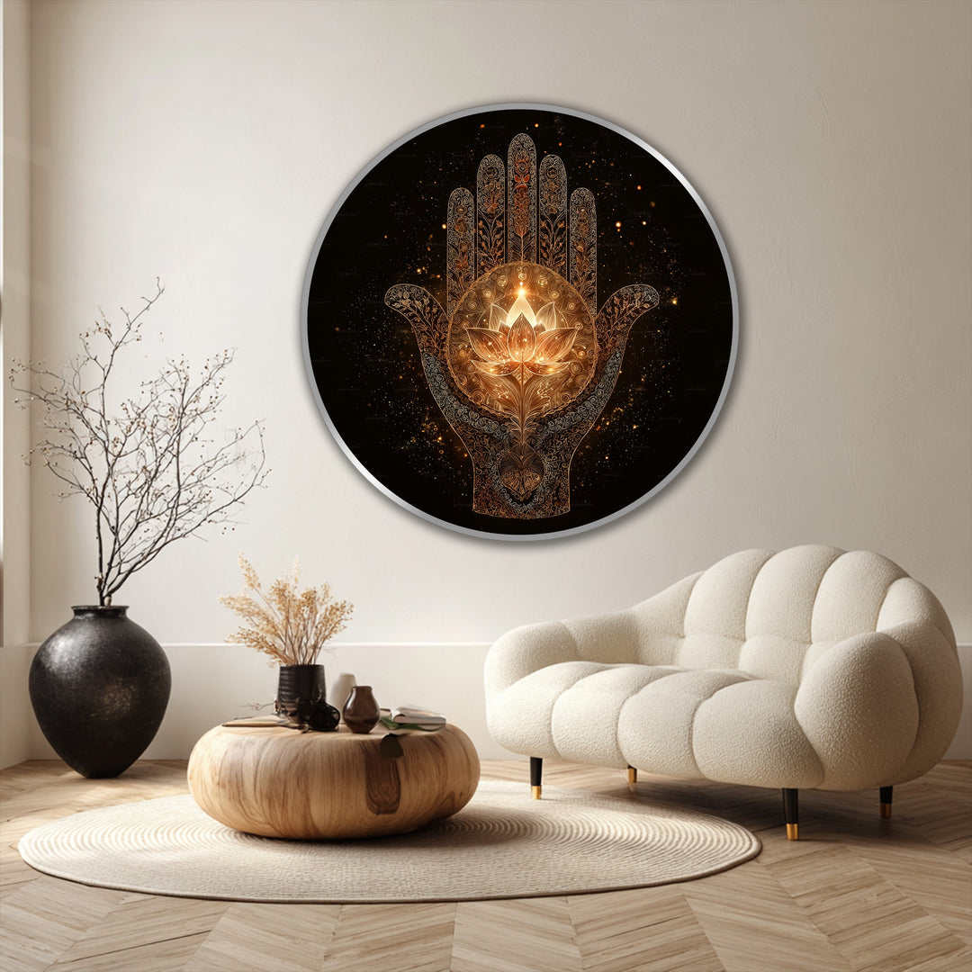 round mystical wall painting