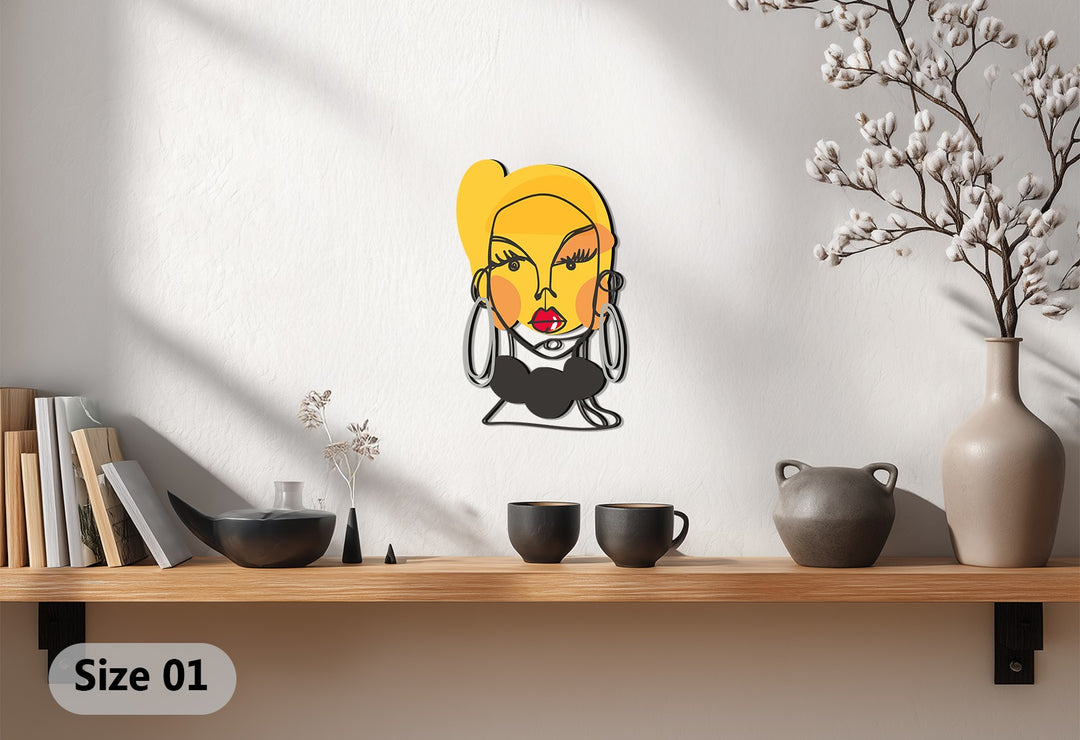 Bold Glamour – Abstract Woman Metal Wall Art