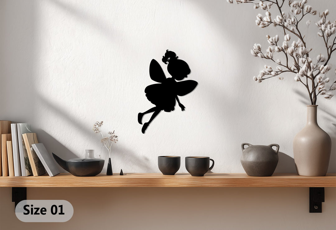 توهج الجنية - جنية ساحرة فن جداري معدني