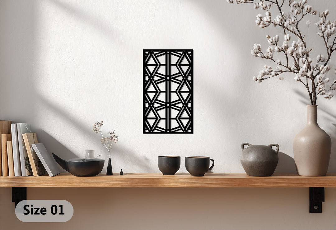 HexaFusion – Geometría Industrial Decoración De Pared Metal