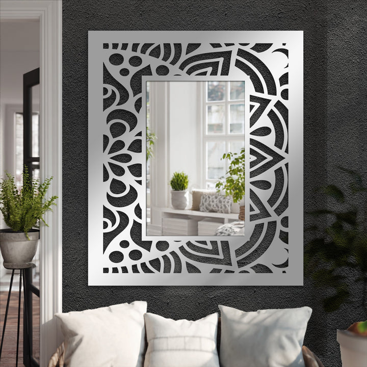 abstract wall mirror design