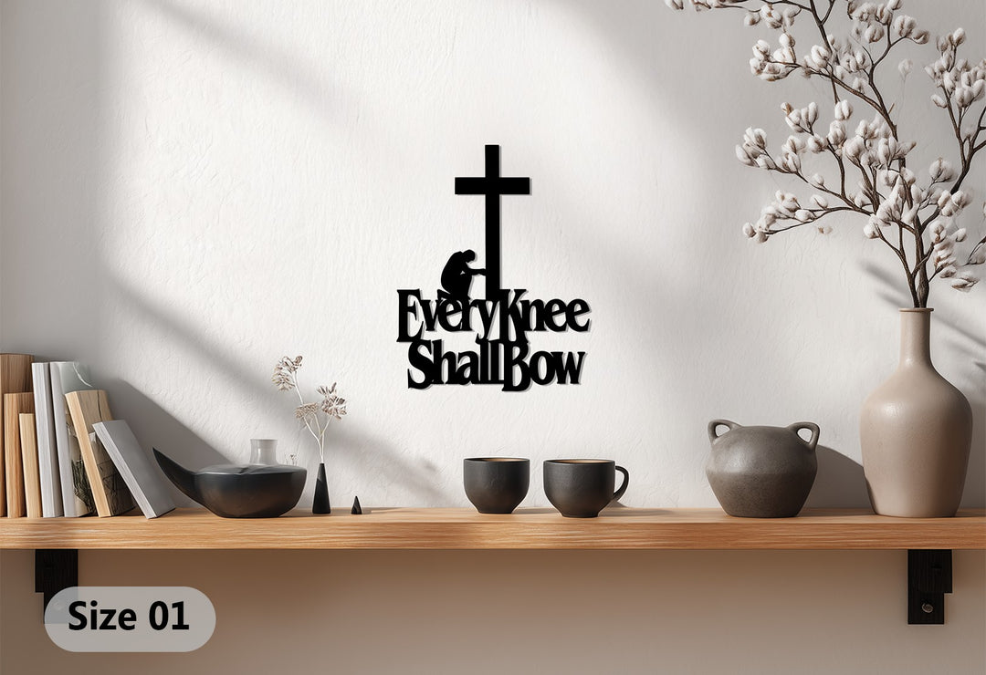 Every Knee Shall Bow – Inspirational Christian Metal Wall Art