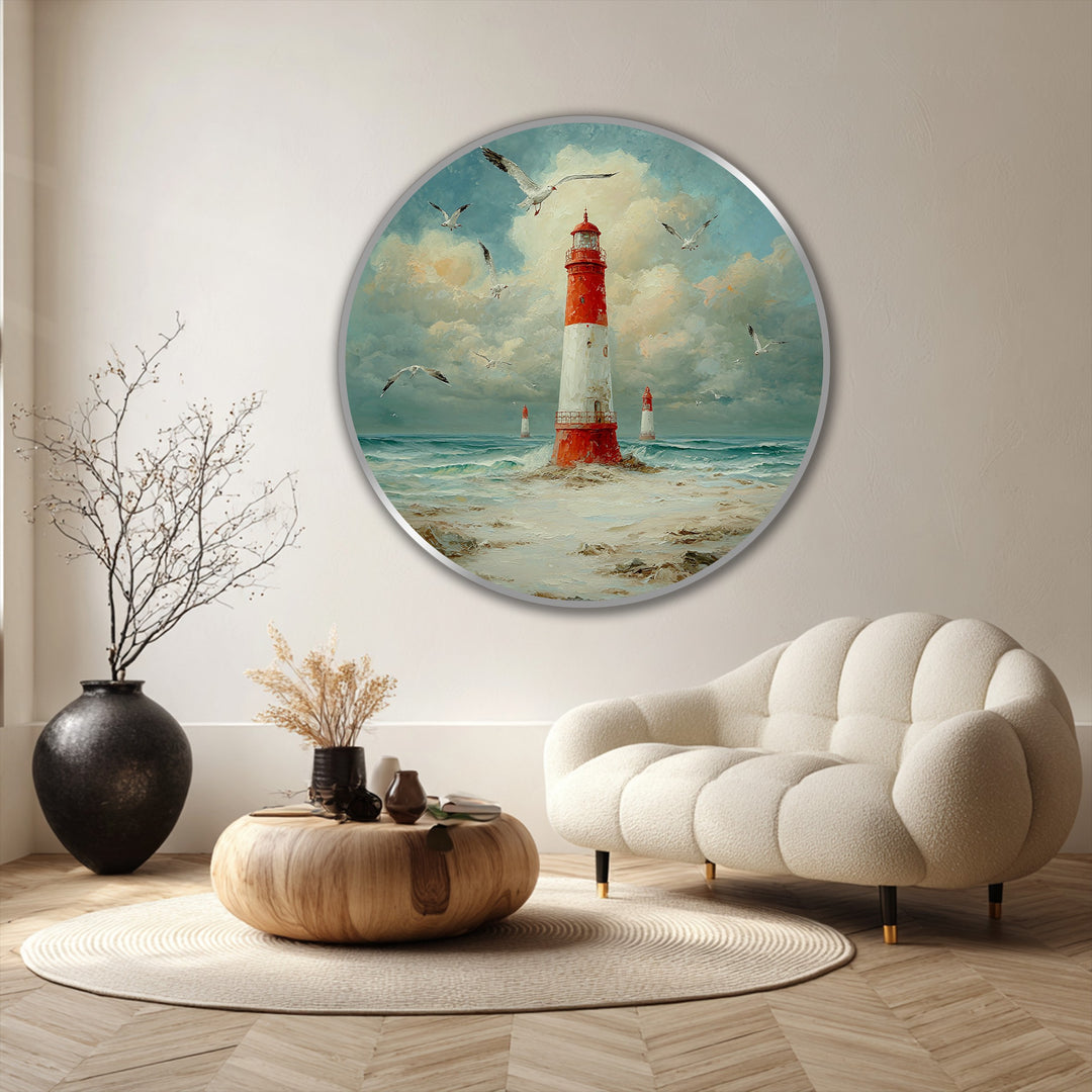 coastal ocean round artwork