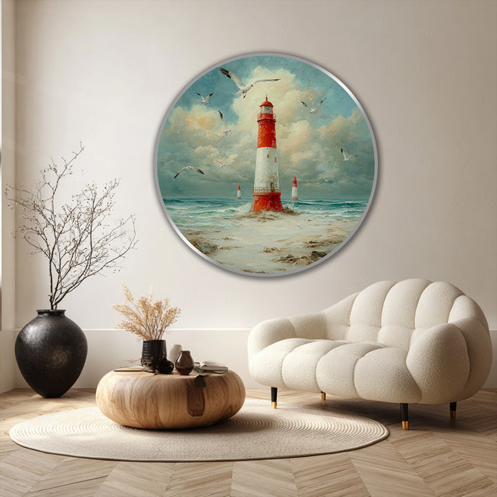 coastal ocean round artwork