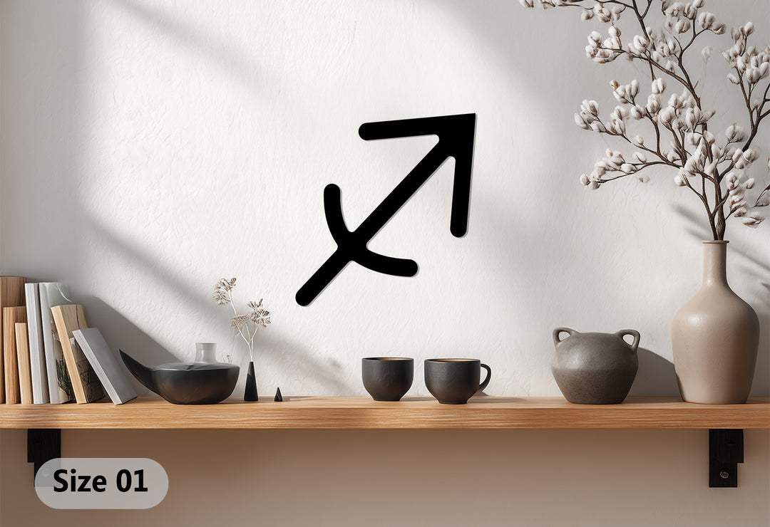 Sagittarius Zodiac Symbol – Astrology Metal Wall Art