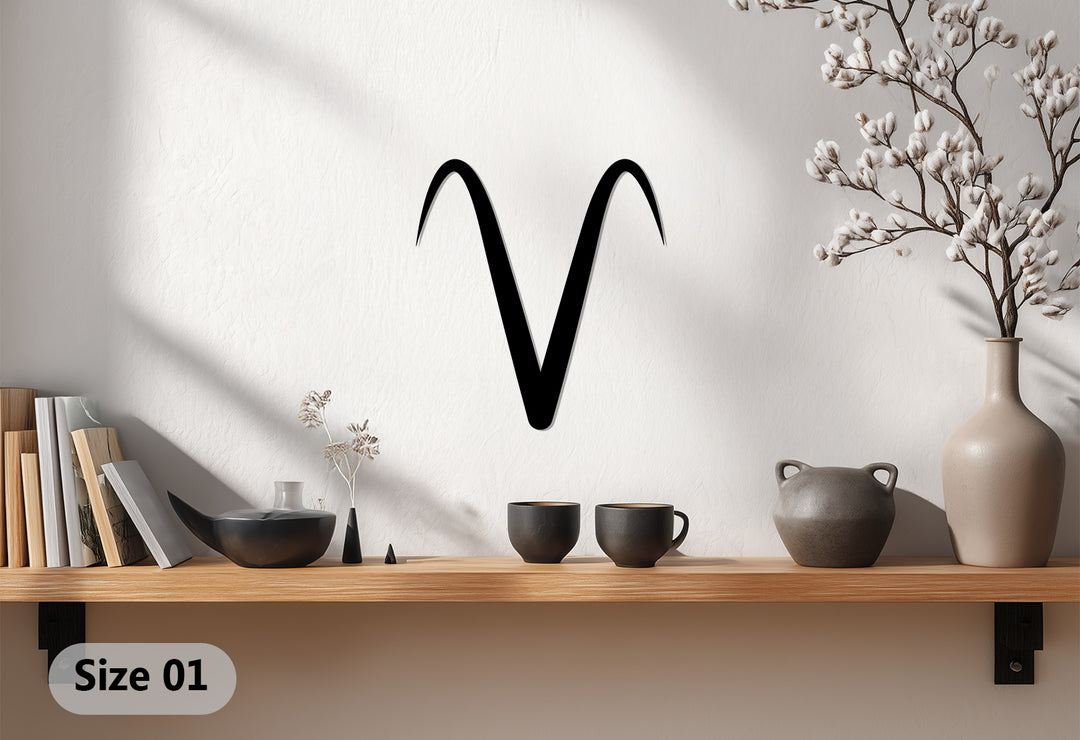 Aries Zodiac Symbol – Astrology Metal Wall Art