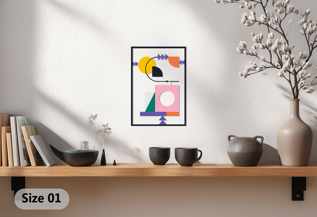 Geometric Harmony Metal Wall Art – Modern Abstract Home Decor