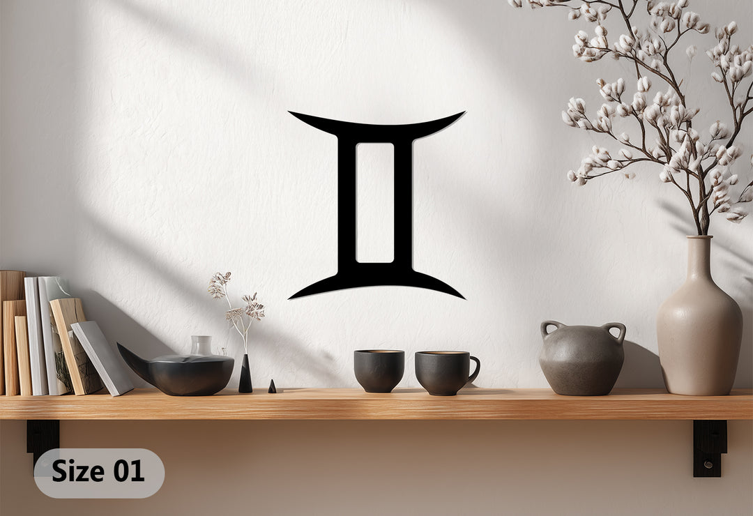 Gemini Zodiac Symbol – Astrology Metal Wall Art