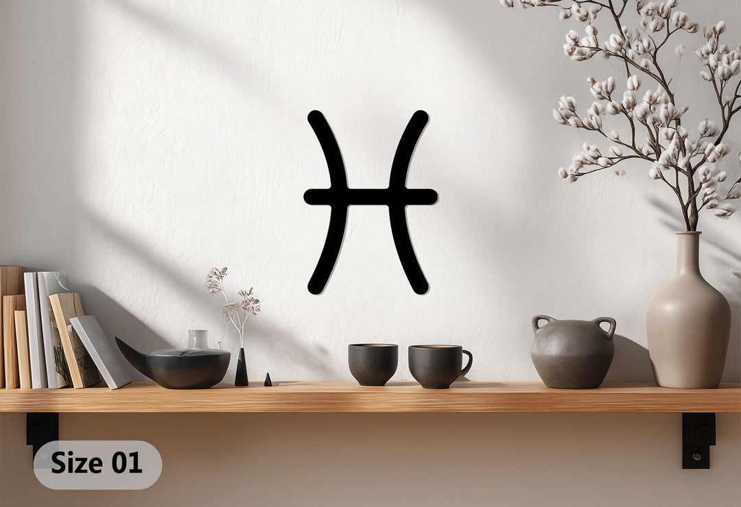 Pisces Zodiac Symbol – Astrology Metal Wall Art