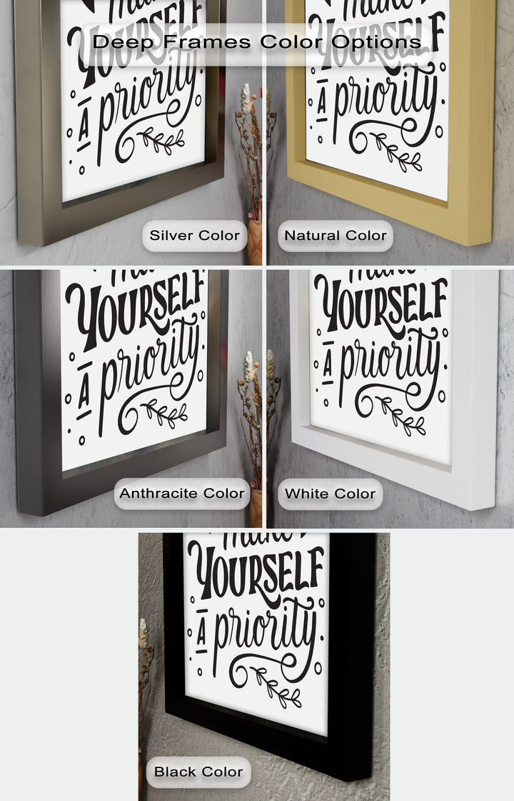 Make Yourself a Priority – Framed Oil Painting