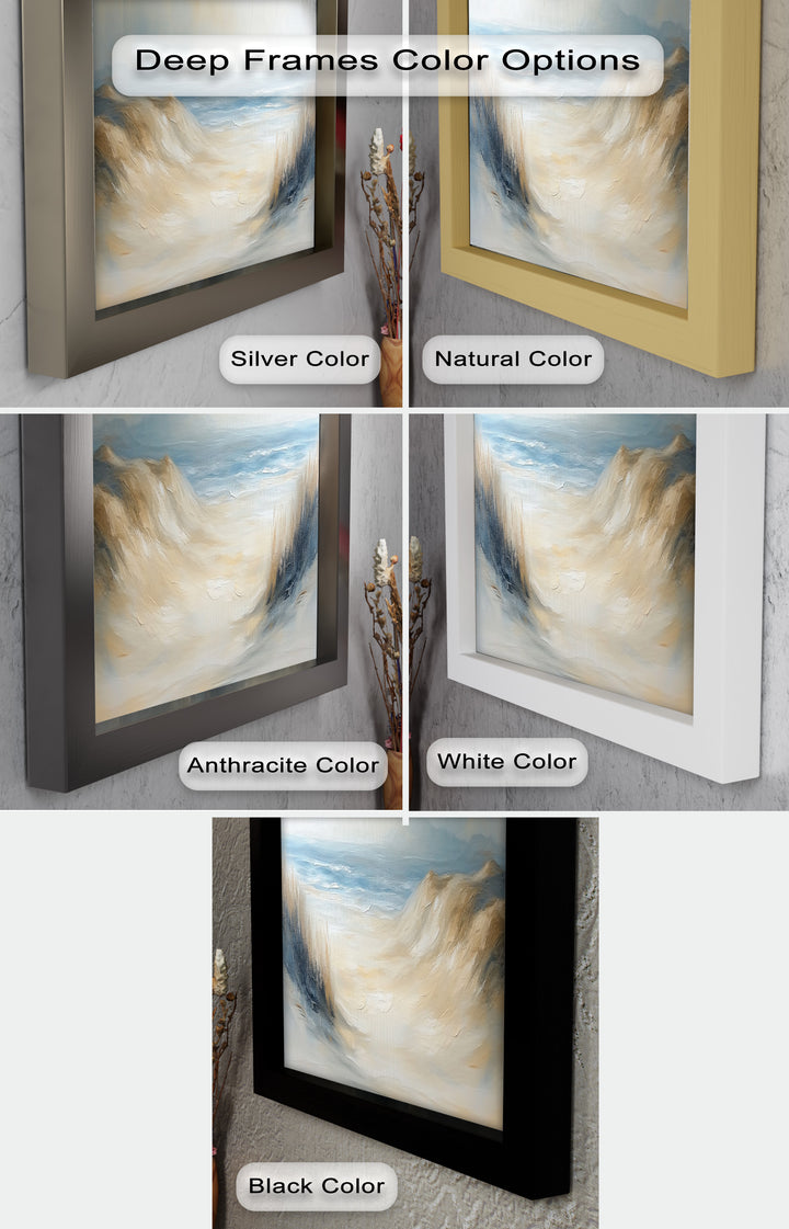 Coastal Beach Seagulls – Tranquil Seascape Oil Painting