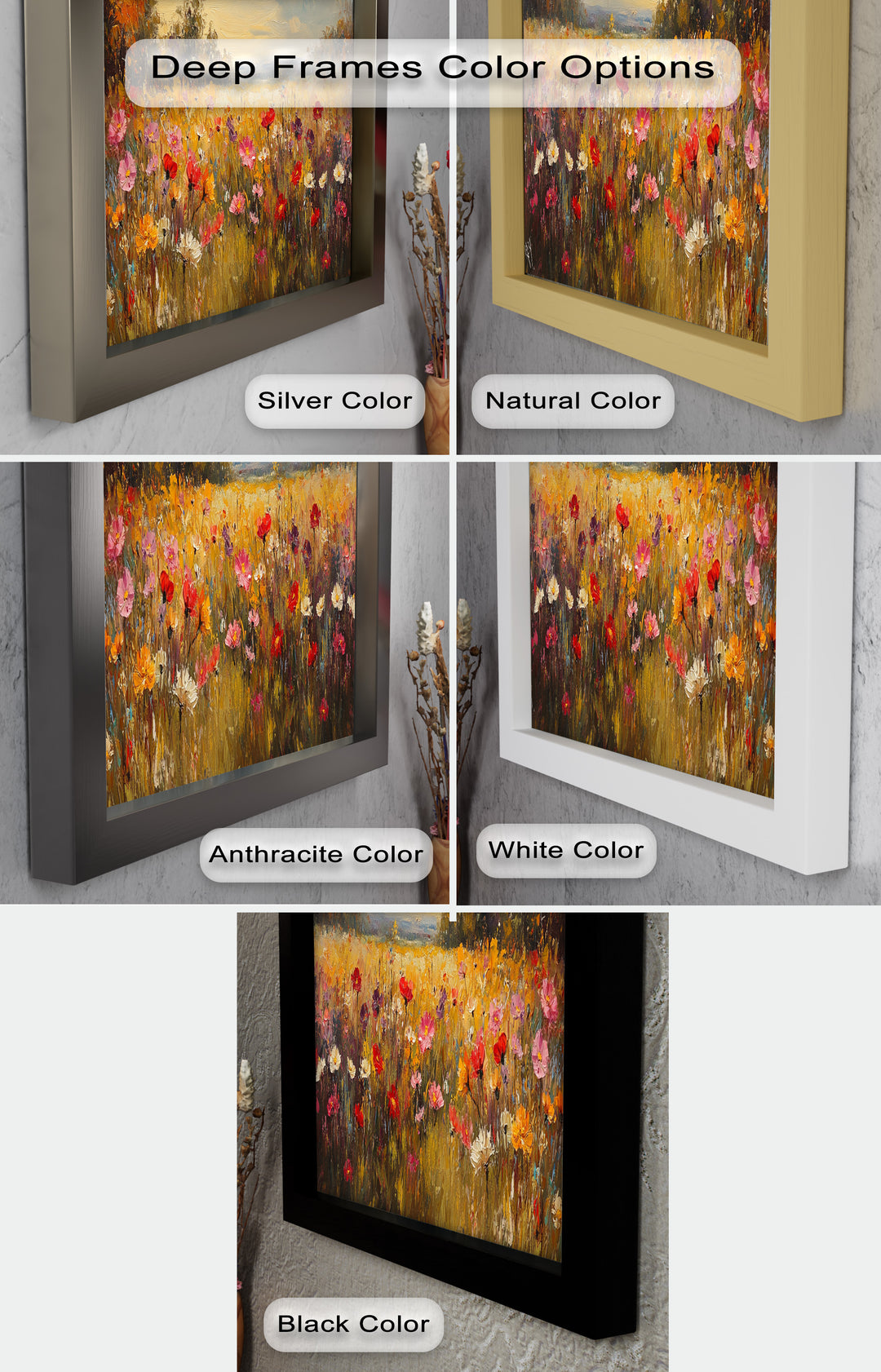Wildflower Field – Floral Oil Painting