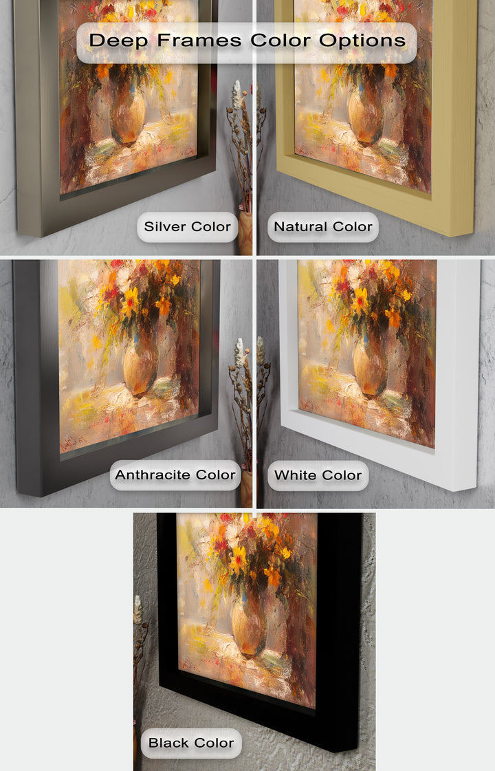 Sunlit Harmony – Vibrant Wildflower Still Life Flower Oil Painting