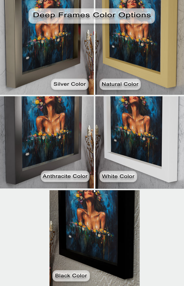 Floral Reverie – Ethereal Woman with Flower Crown Oil Painting