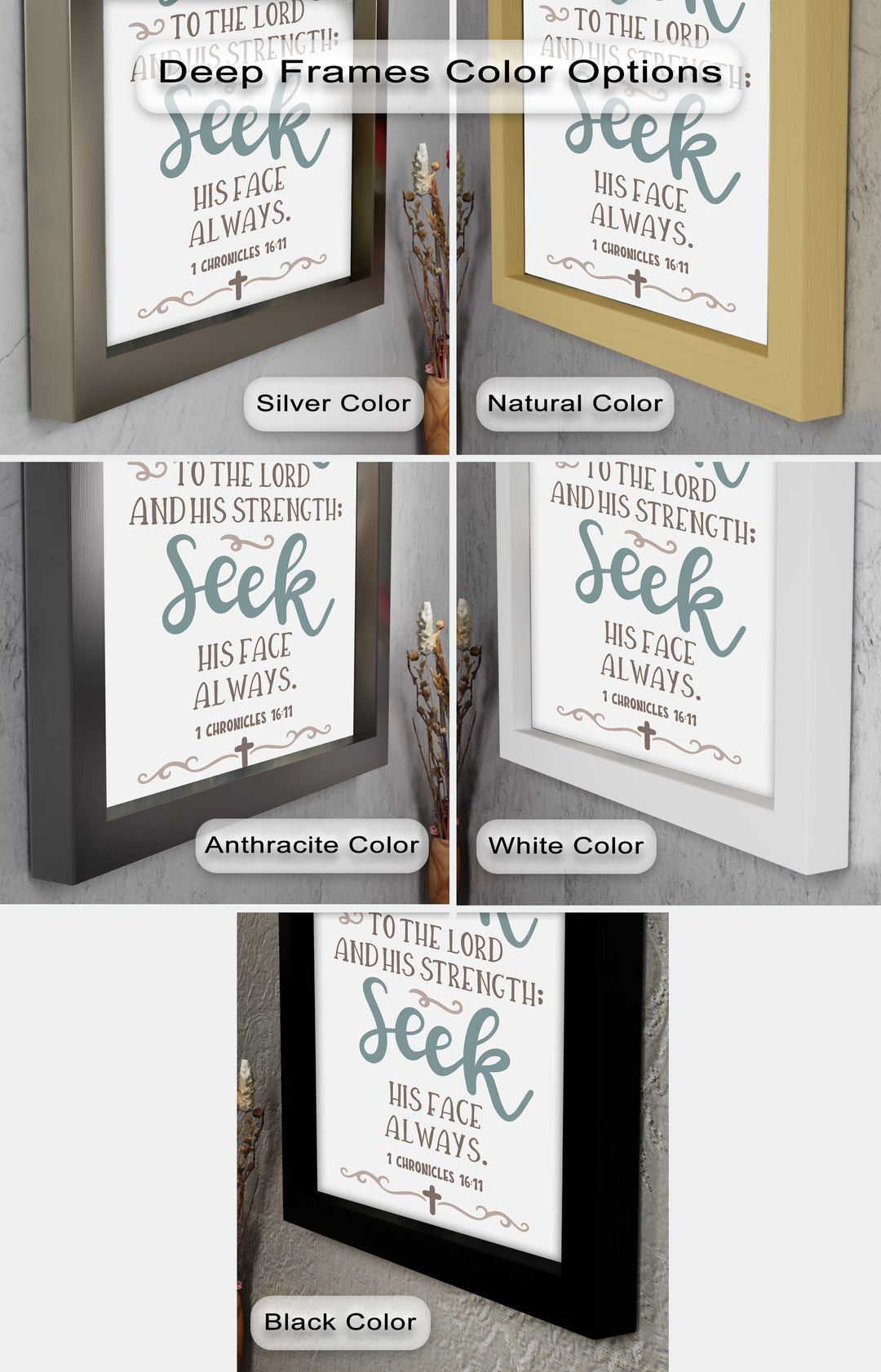 Seek His Face Always – 1 Chronicles 16:11 Oil Painting