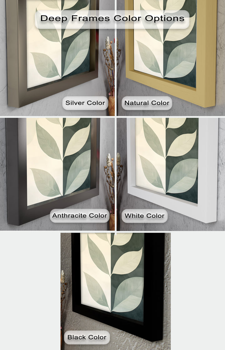 Minimalist Leaf  – Monochrome Botanical Oil Painting