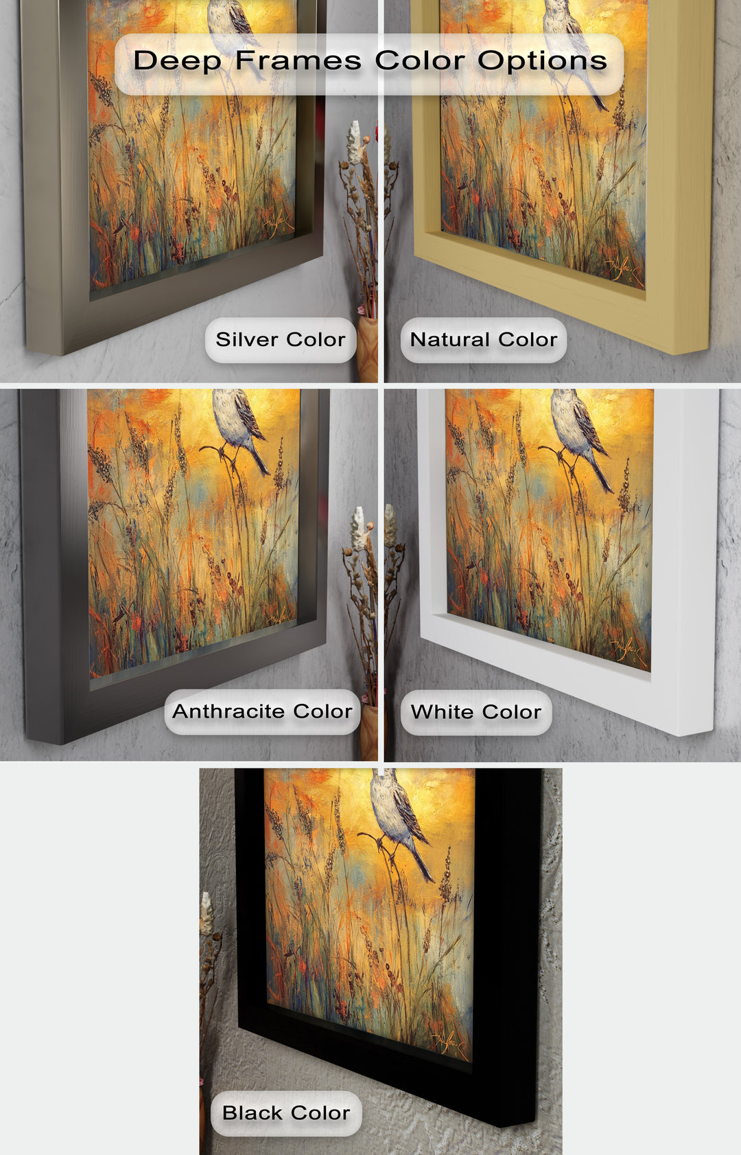 Twilight Songbird – Expressive Bird Oil Painting