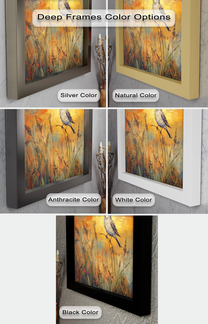 Twilight Songbird – Expressive Bird Oil Painting