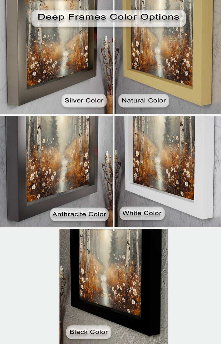 Golden Fall Leaves – Serene Autumn Oil Painting