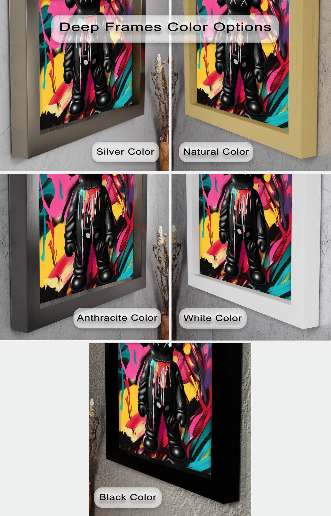 Meltdown Companion – Color Splash KAWS Oil Painting