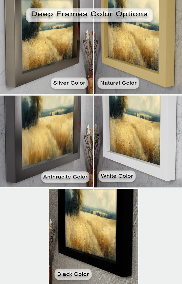 Golden Field Wandkunst – Landschaftsölgemälde
