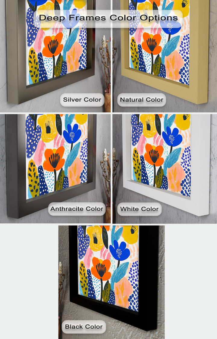 Bold Blooms in Boho Garden – Fauvist Floral Oil Painting