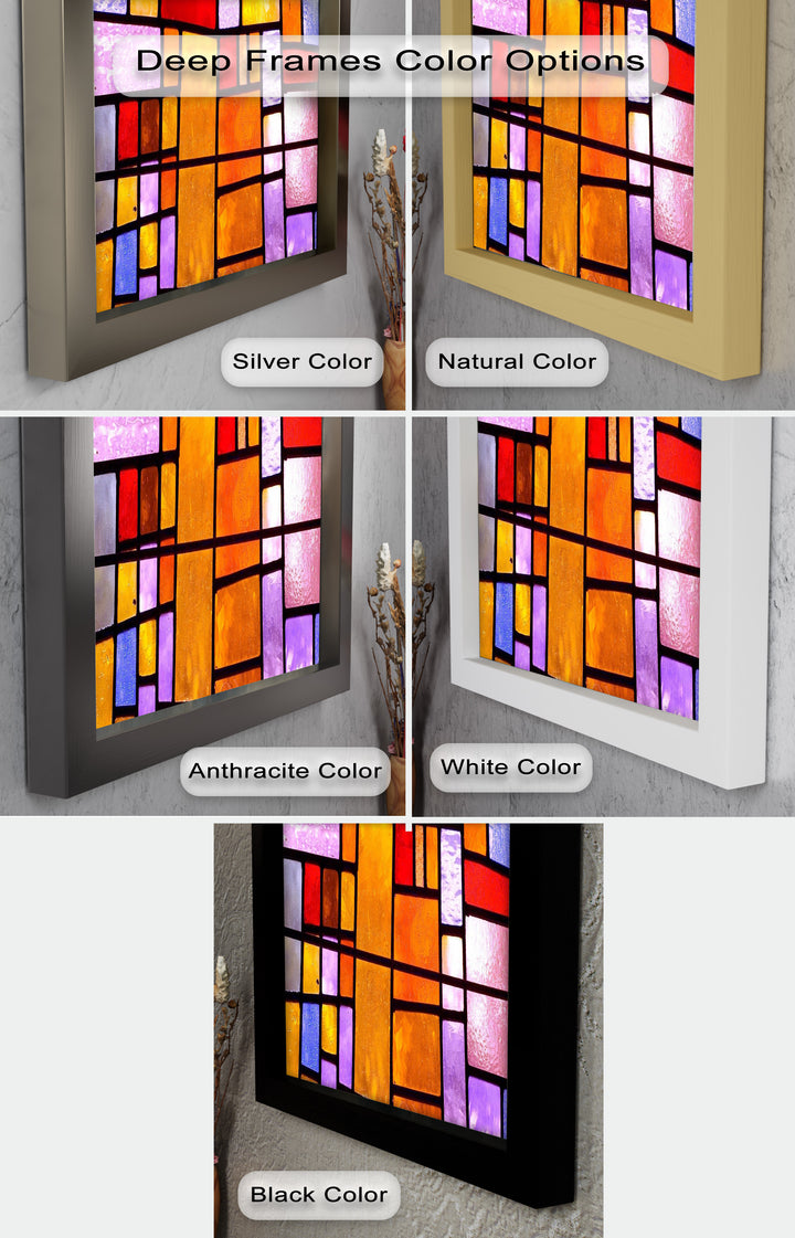Lebendige geometrische Farbblock-Wandkunst – Abstraktes Ölgemälde