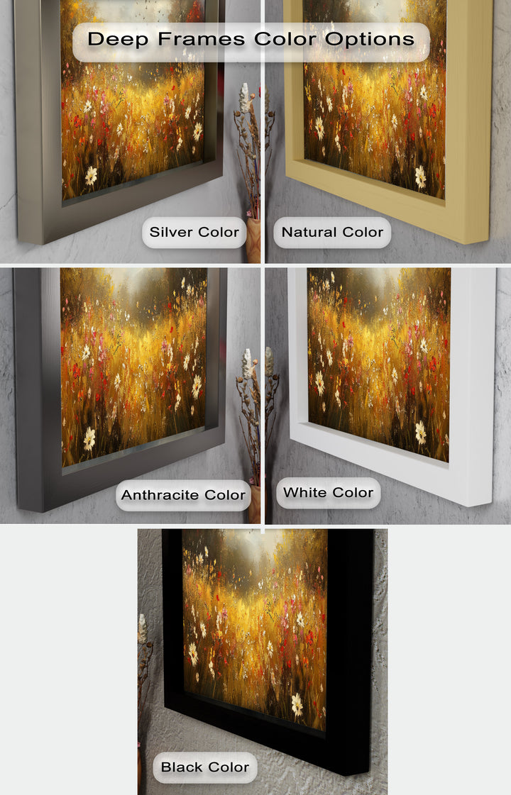 Flowers and Stream – Vibrant Autumn Oil Painting