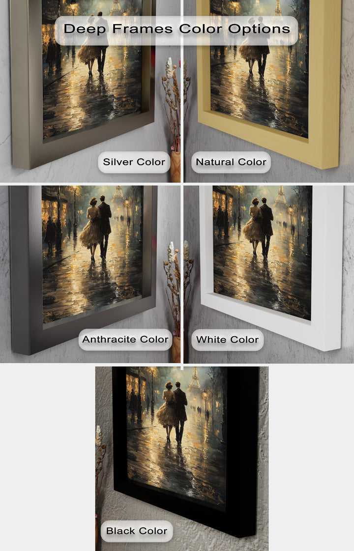 Romantic Couple in Evening Light - Love Oil Painting