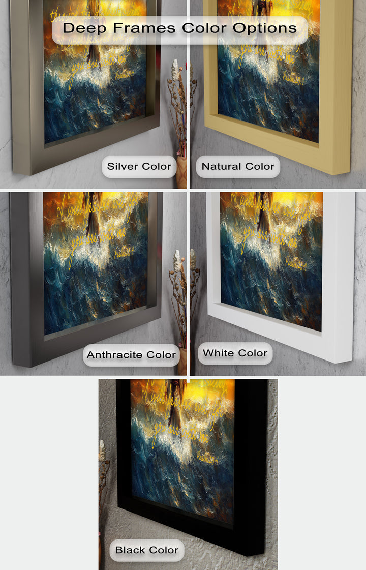 Psalm 23:4 – Fear No Evil Bible Verse Oil Painting