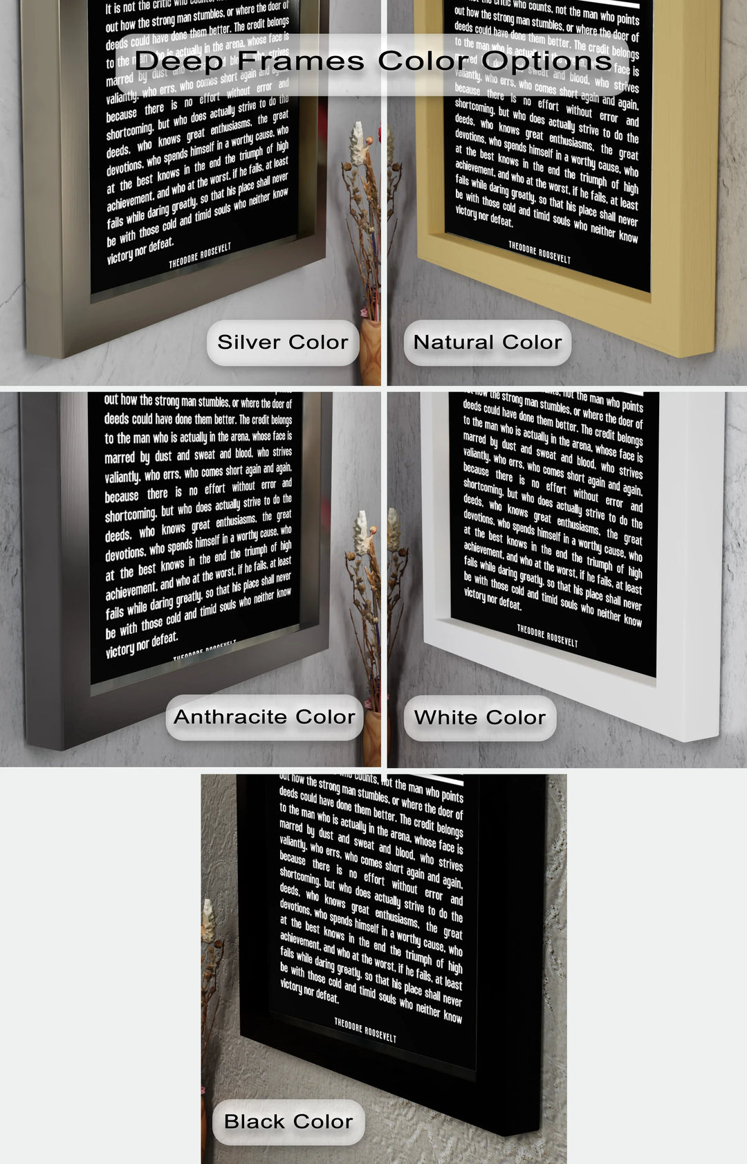 The Man in the Arena – Typography Oil Painting - MyPhotoStation
