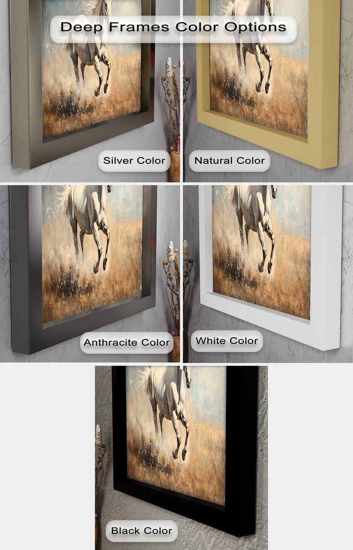 White Stallion Art – Horse Oil Painting