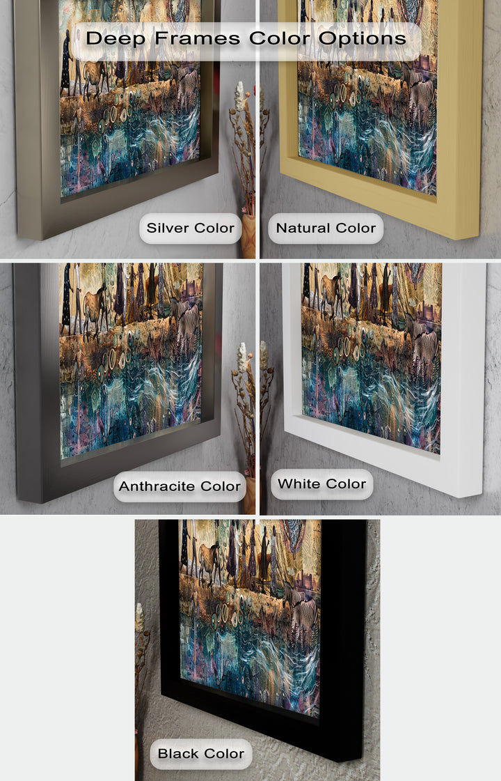 Echoes of Migration – Symbolic Journey Through Time Oil Painting