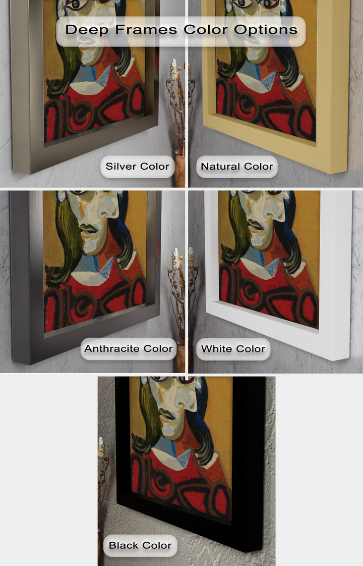 Abstract Portrait with Red Garment - Picasso Oil Painting
